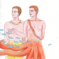 Ray vecchio and Fraser as mermen